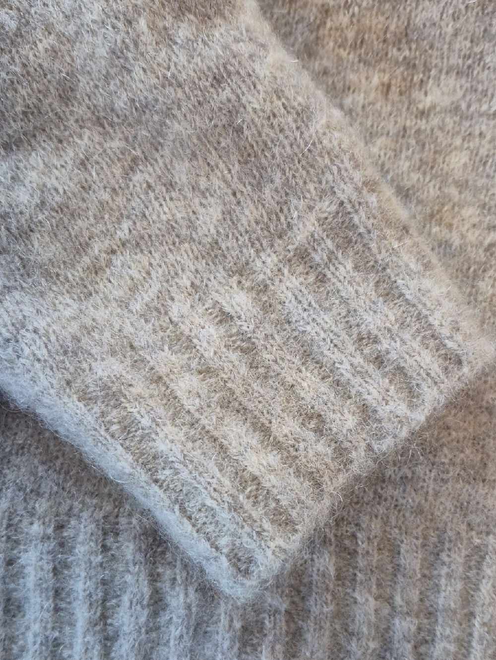 EILEEN FISHER Mohair Wool Cardigan Oatmeal XS - Picture 3 of 6